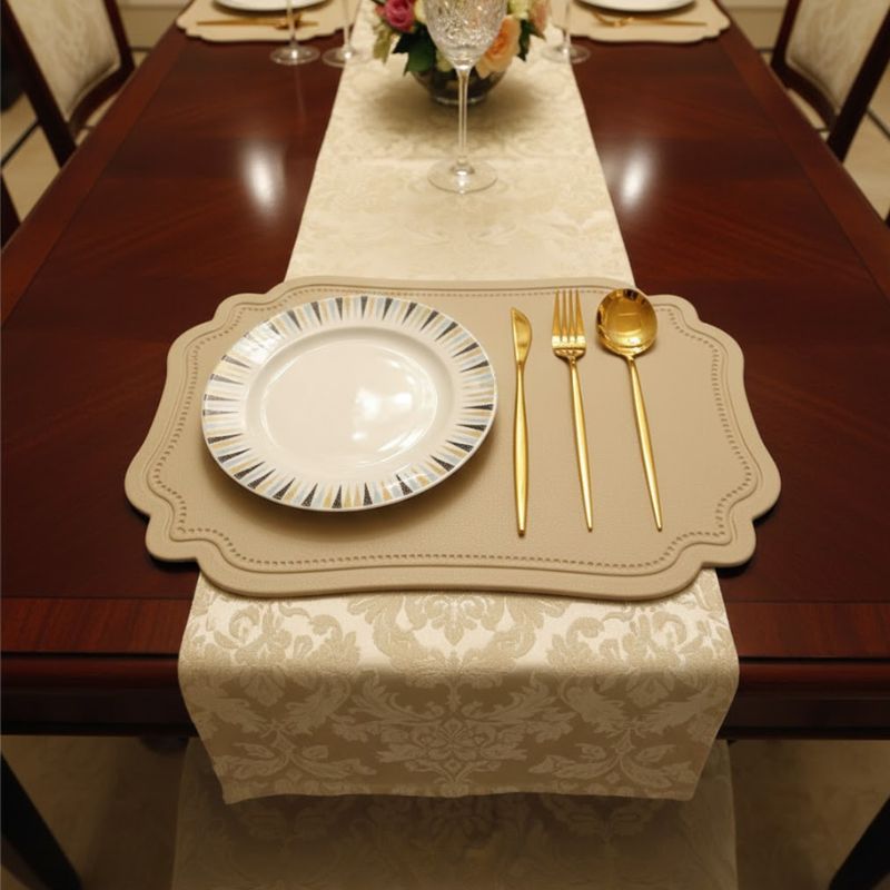 Set De Table Cuir Luxe Imperméable Et Thermique