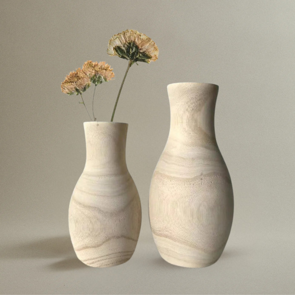 Vase en Bois Nordique Minimaliste