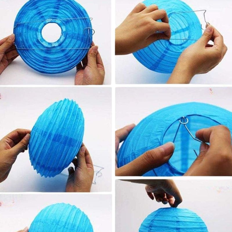 Accessoires Guinguette Avec Lanternes Ovales