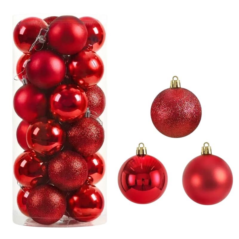 Décorations de Noël Boules Métallisées Élégantes