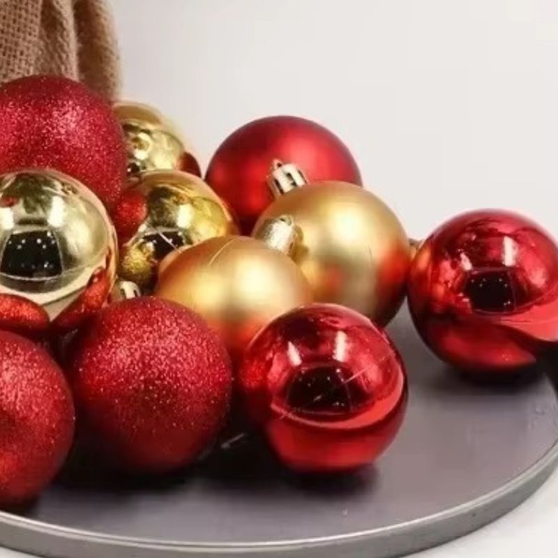 Décorations de Noël Boules Métallisées Élégantes