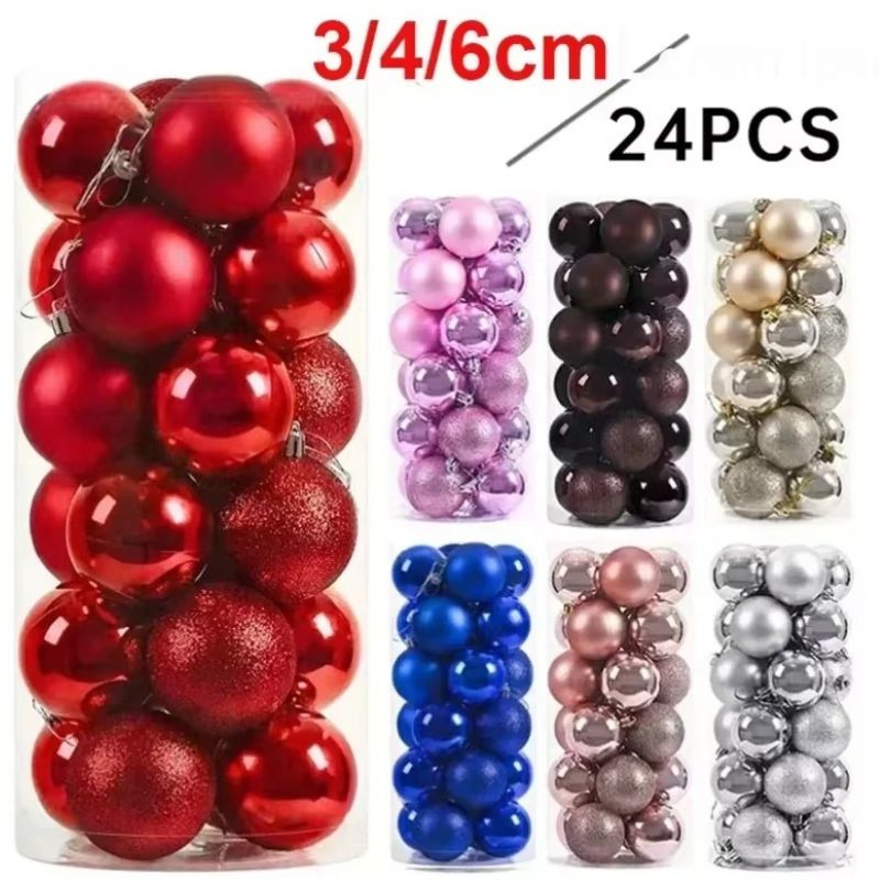 Décorations de Noël Boules Métallisées Élégantes