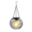 Lanternes Solaires Boule Métal LED Suspendue