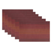 Set De Table Vinyle Rouge Dégradé Chic Et Durable 6 Pièces