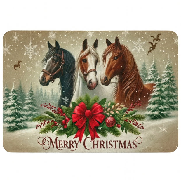 Décorations de Noël Tapis Chevaux d’Hiver