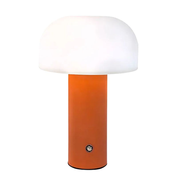 Lampe Champignon Orange Rechargeable Avec Interrupteur Tactile