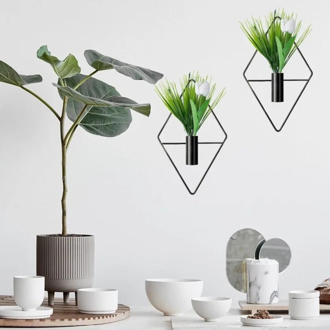 Vase Moderne Murale en Acier Inoxydable