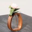 Vase en Bois avec Récipient en Verre pour Fleurs