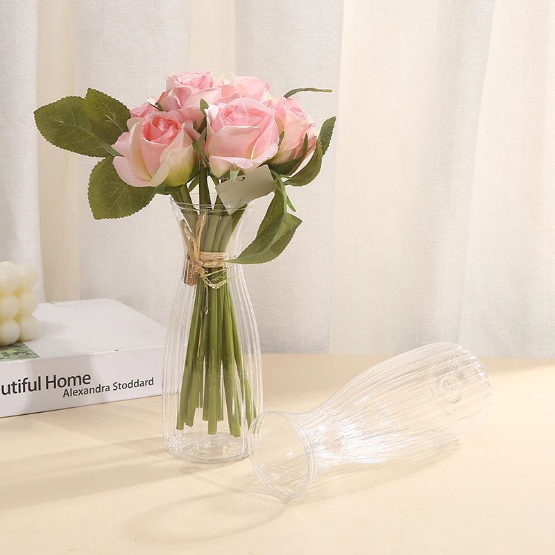 Vase à Fleur en Plastique Transparent