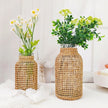 Vase à Fleurs en Osier Style Rétro