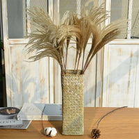 Vase Poser en Bambou Blanc pour Fleurs et Fruits