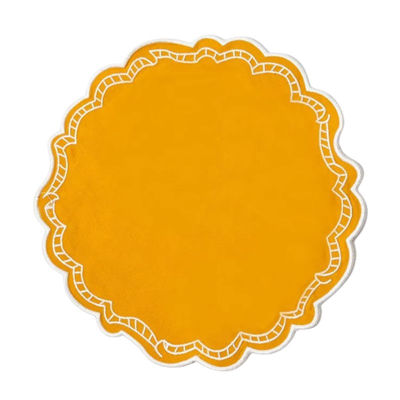 Set De Table En Tissu Brodé 10 Pièces