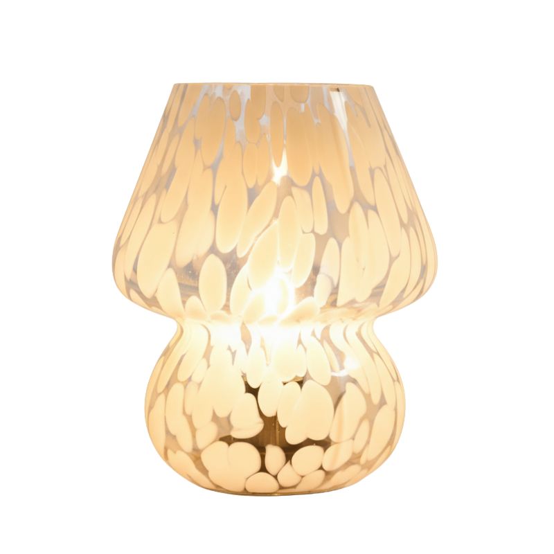 Lampe Champignon En Verre Soufflé À La Main