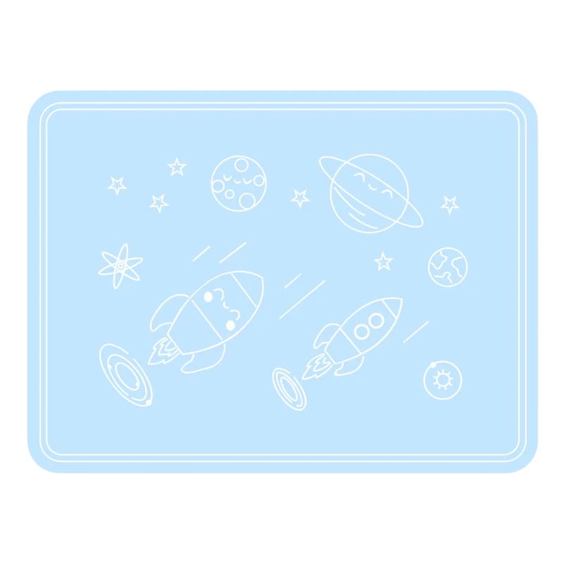 Set De Table Silicone Bleu Étanche Et Résistant À La Chaleur