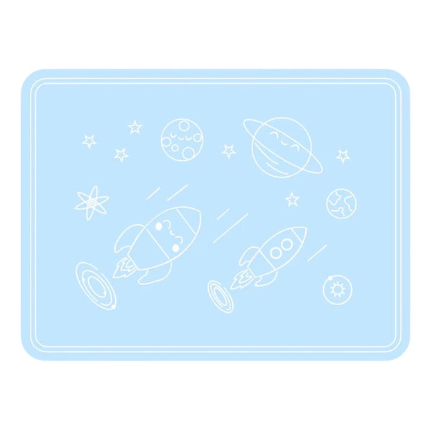 Set De Table Silicone Bleu Étanche Et Résistant À La Chaleur