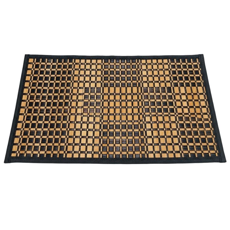 Set De Table Bambou Design Avec Bordure Noire