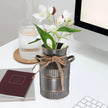 Vase Vintage pour Fleur en Métal Galvanisé