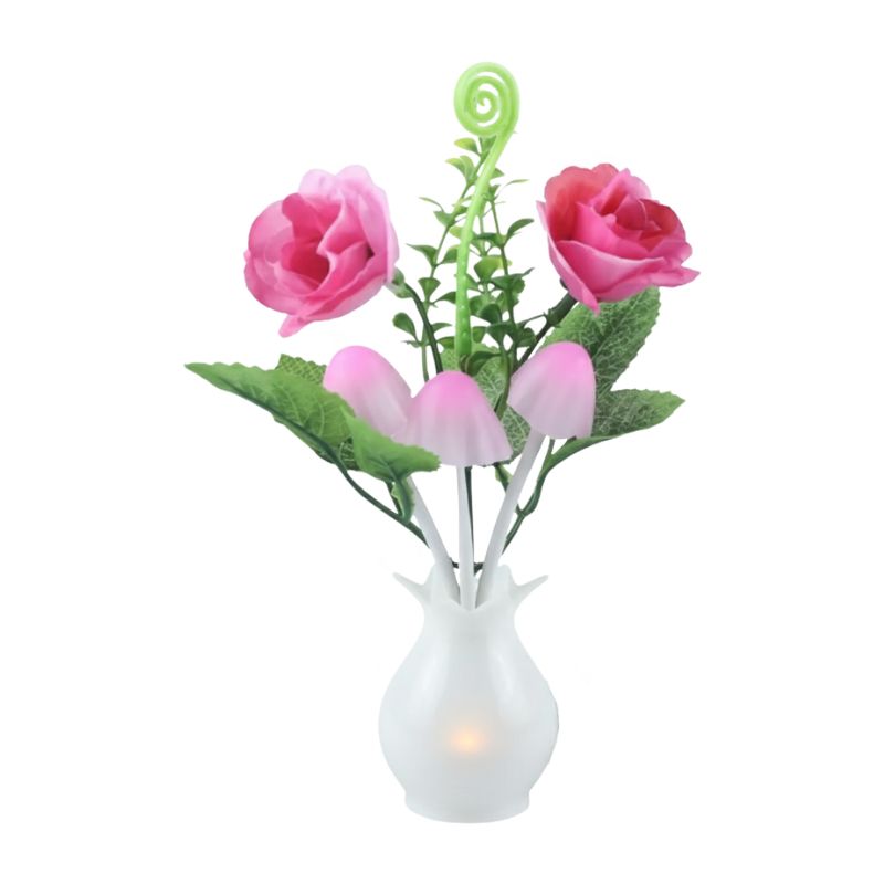 Lampe Champignon Enfant Décorative Avec Fleurs Lumineuses