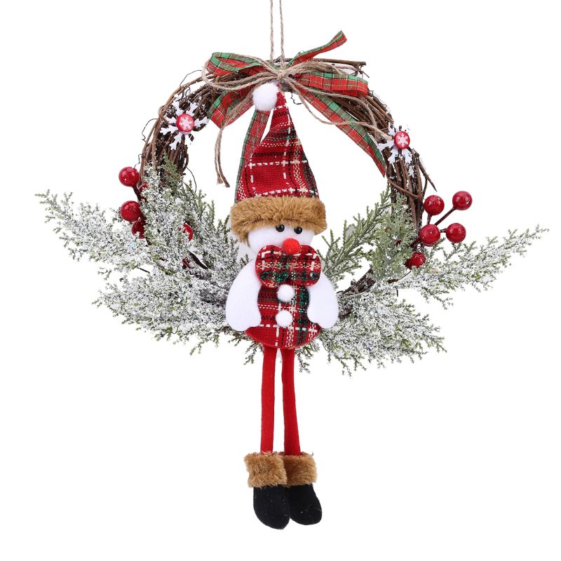 Décorations de Noël Couronne Bonhomme de Neige
