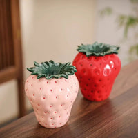 Vase Fraise Mignon et Polyvalent en forme 3D