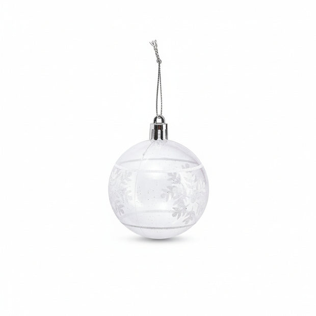 Décorations de Noël Boules Flocon Pailletées