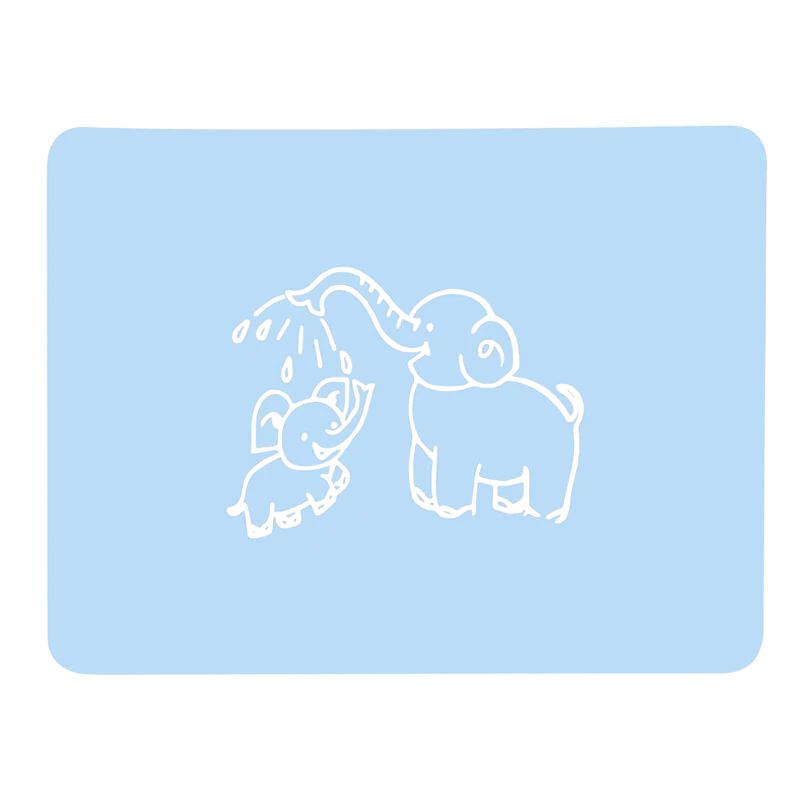 Set De Table Silicone Bleu Avec Dessin Adorable