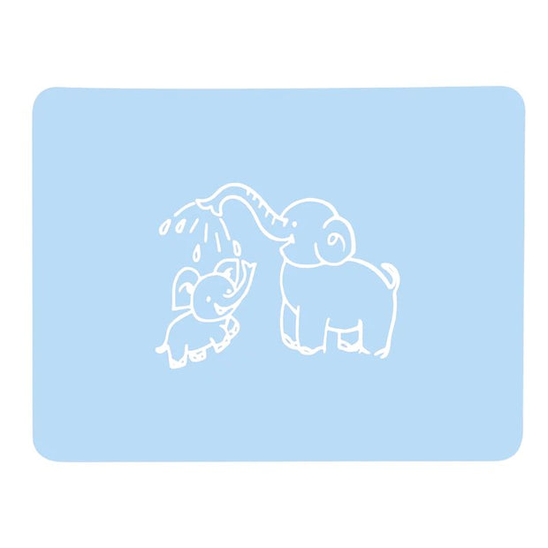 Set De Table Silicone Bleu Avec Dessin Adorable