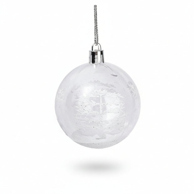 Décorations de Noël Boules Houx Pailletées