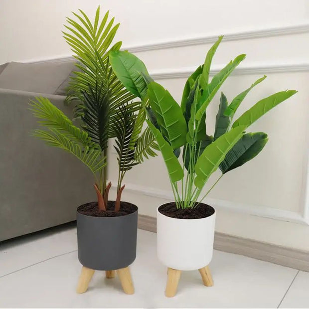 Pot de Fleurs Rond sur Pied pour Plantes