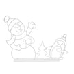 Décorations de Noël Bonhomme de Neige et Pingouin Lumineux
