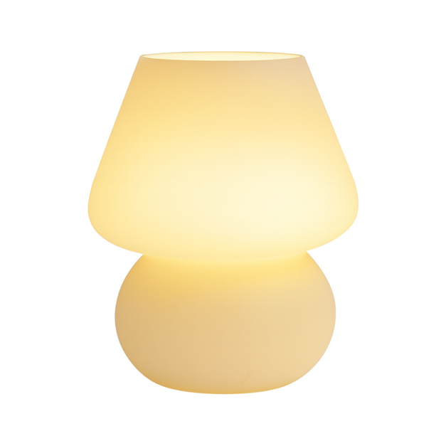 Lampe Champignon En Verre Givré Design Moderne
