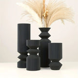 Vase Noir en Plastique de Style Nordique