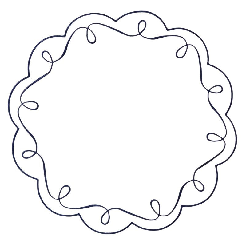 Set De Table Avec Finition Brodée Raffinée 10 Pièces