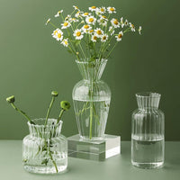 Vase Transparent en Verre de Style Nordique