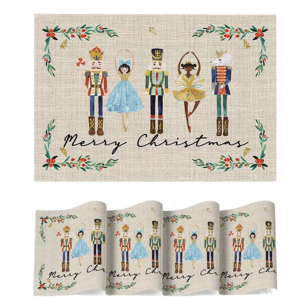 Set De Table Vinyle De Noël Motif Casse Noisette Festif