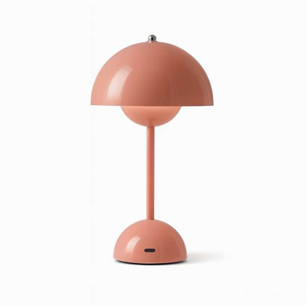 Lampe Champignon Rose Minimaliste
