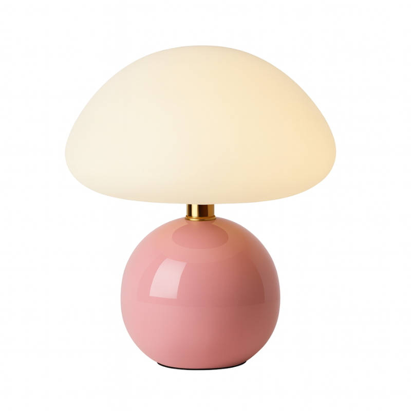 Lampe Champignon Rose Chic Et Lumineuse