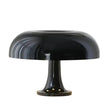 Lampe Champignon Noire En Verre Brillant Style Contemporain