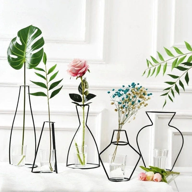 Vase en Ligne de Fer Retro pour Fleur