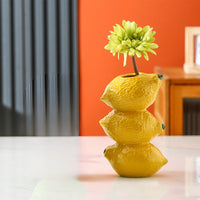 Vase Citron en Céramique pour Fleurs