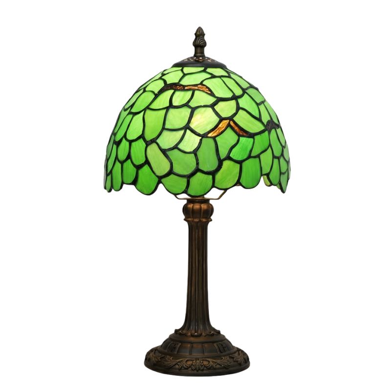 Lampe Champignon Gallé En Verre Verte