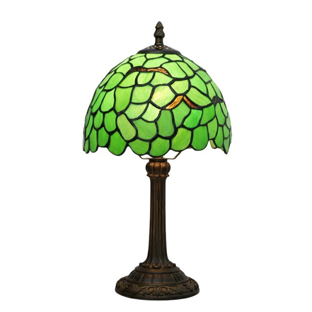 Lampe Champignon Gallé En Verre Verte