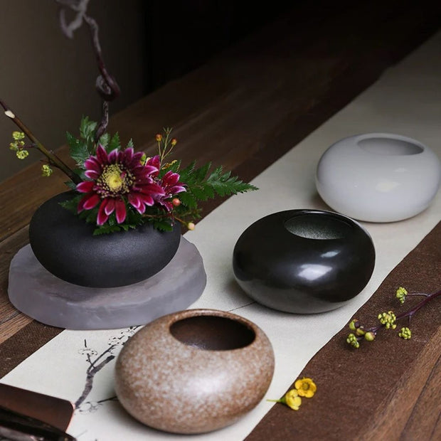 Vase Japonais en Céramique en Forme de Goutte d'Eau