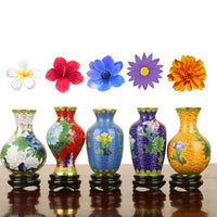 Vase Chinois en Émail Cloisonné Très Petit