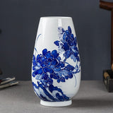 Vase en Porcelaine Bleu et Blanc de Style Chinois