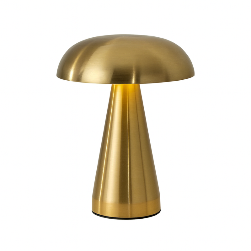 Lampe Champignon Dorée Sophistiquée