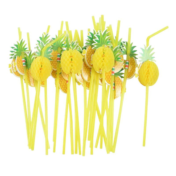 Décorations Été Pailles Ananas 25 Pièces