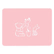 Set De Table Silicone Rose Avec Motif Mignon Et Doux