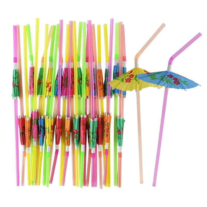 Décorations Été Pailles Parapluie 25 Pièces