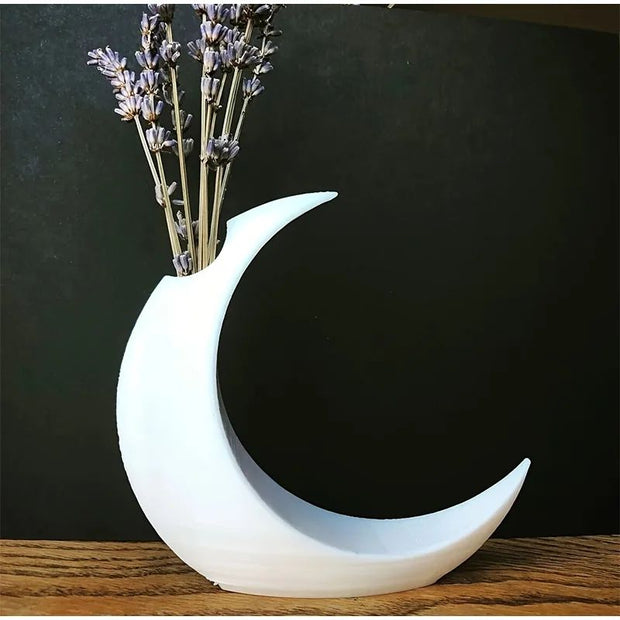 Vase en Forme de Lune pour Fleurs Sechées